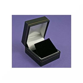 Silver Fox Black Leatherette Earring Box