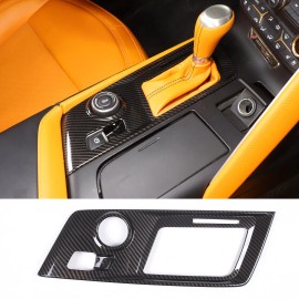 carmotion88 ABS Carbon Central Control Gear Trim Cover Accessories For Corvette C7 2014-2019