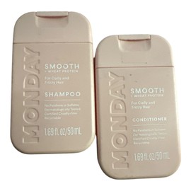 Monday Smooth + Wheat & Protein Shampoo & Conditioner Travel Size Set 1.69oz New