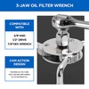 KZINO Oil Filter Removal Tool, Universal Oil Filter Wrench, Oil