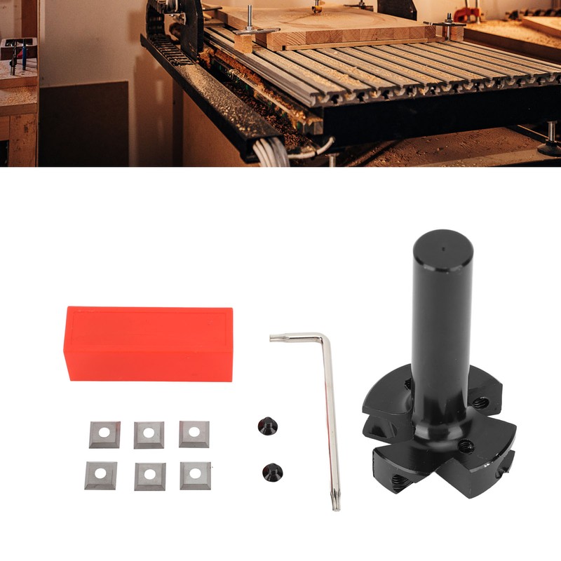 Slab Flattening Router Bit Insert Detachable Cemented Carbide 1/2in Shank