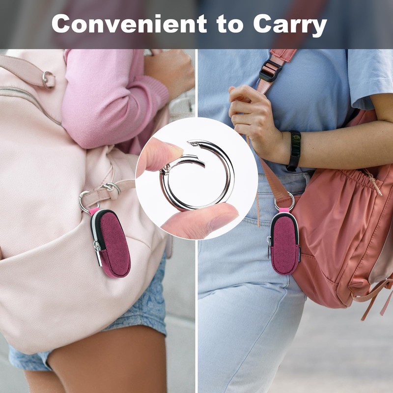 Portable Lip Balm Organizer Case with Keychain, Travel Chapstick Holder