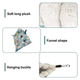 Winter Warm Bird Nest House,Plush Hanging Triangle Bird Shed Hut for Parrot,Macaw, Cockatiels, Budgies, Parakeets, Lovebirds,Conures, Quaker Parrot