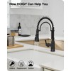 HOIGY 3 Modes Bronze Kitchen Faucet with Pull Down Sprayer,