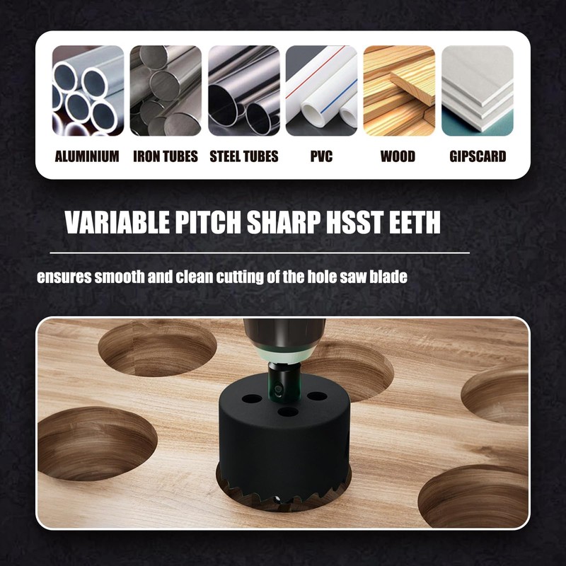 6-5/8"丨168mm Hole Saw with Heavy Duty Arbor HSS Bi-Metal Hole