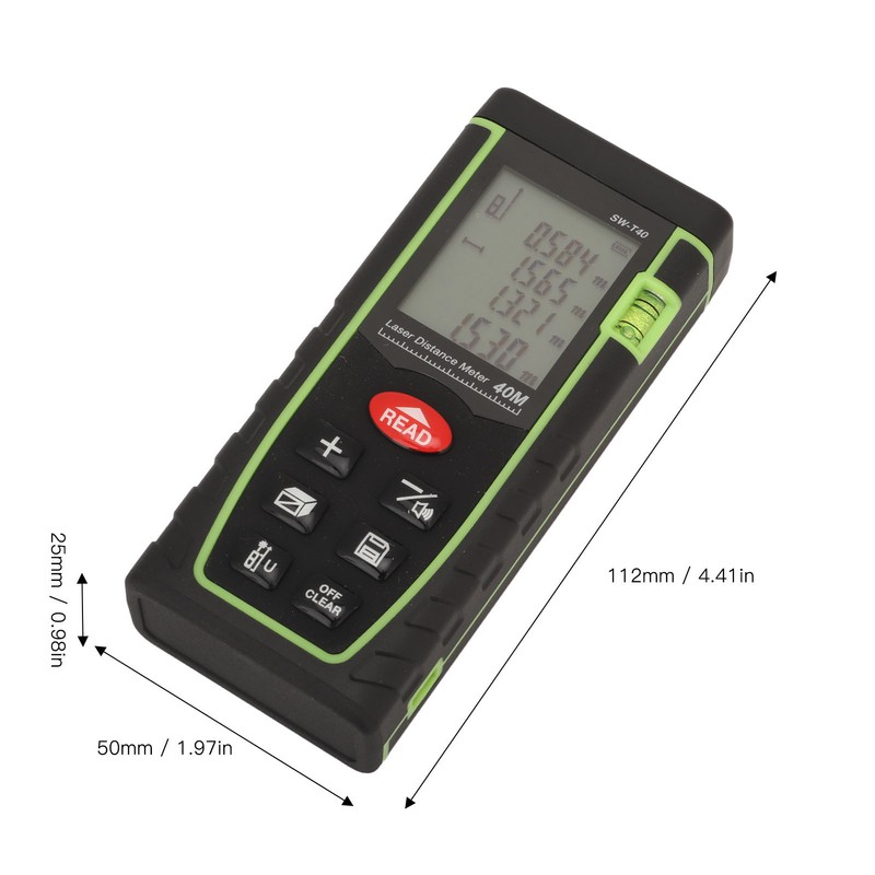 Laser Distance Meter Handheld 630‑670nm High Accuracy Infrared Laser Measurement