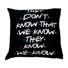 MZQSIY 18x18 inch Black Sofa Polyester Home Decor Friends TV Show Cushion Cover Pillow Covers Pillow Cases (7)