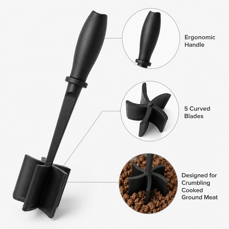 Meat Chopper for Ground Beef – Heat Resistant Nylon Meat