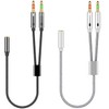 tunghey 2Pack Headphone Splitter for Computer CTIA 3.5mm TRRS Female