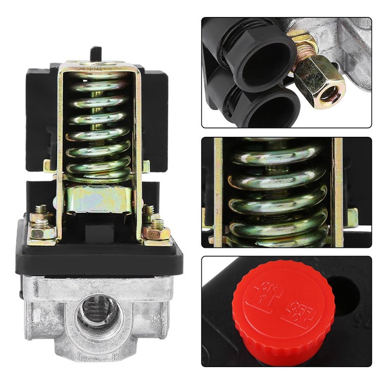 Air Compressor Pressure Switch Control, Heavy Duty 240V 16A Four