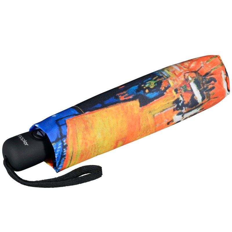 Doppler Women's Automatic Umbrella, Cafet Terrace, Small, Modern