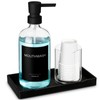 TOLDATLI Mouthwash Dispenser for Bathroom, Glass Mouth Wash Pump Dispenser