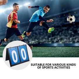iplusmile Flip Card Flip Scoreboard Scoreboard Scorekeeper Scoreboard Flipper Net Scorebook Score Flippers Game Scoreboard Sport Scoreboard PVC Blue