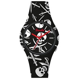 Doodle Watch Skull Mood Tattoo Watch Skull & Sword DO42007, Strap.