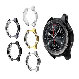 Outanaya Gear TPU Shockproof Protective Case Elegant Design Easy Access Scratch-Resistant Cover for Smartwatch Black