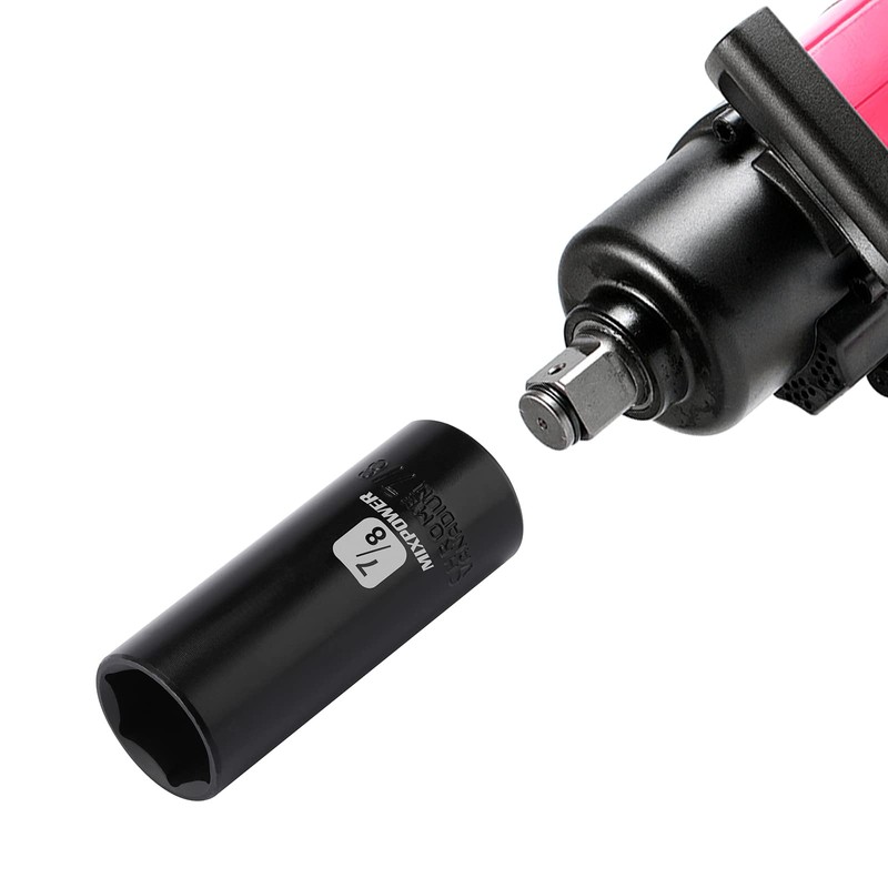 MIXPOWER 1/2-Inch Drive Deep Impact Socket - 7/8 Inch, SAE,