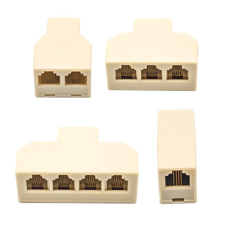 xiwai RJ11 Telephone Line Splitter 1 in 2 out 1