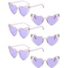 Ricawa Heart Sunglasses 6 Pack Red Valentines Glasses Trendy Heart