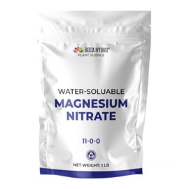 Boca Hydro Magnesium Nitrate Water Soluble Plant Food for All Plants, Vegetables, Flowers and Trees. 11-0-0 (1 Lb)