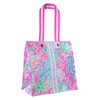 Lilly Pulitzer Pink Market Shopper Bag, Reusable Grocery Tote with