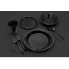 Exquisite 10 Inch. Black Plastic Plates - 50 Count -