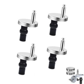 Toilet Seat Hinges with Screws and Expansion Nuts, Toilet Seat Fittings for Blind Holes, Includes Toilet Seat Screws and Locking Bolts for Toilet 4 Pieces