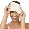 Fluffy Sleeping Mask with Pouch and Ear Plugs (White)