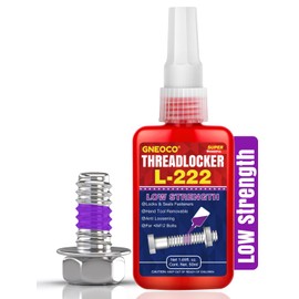 ThreadLocker Purple, Thread Lock Low Strength Lock Tight for Nuts, Bolts, Fasteners and Metals, Anaerobic Curing Metal Glue to Prevent Loosening and Corrosion (L222-50ml)