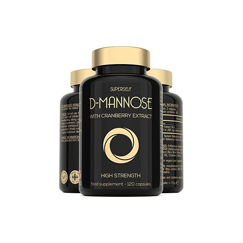 D-Mannose with Cranberry Capsules - 1000mg D Mannose & Cranberry