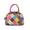 Women Multicolor Shell Bag Genuine Leather Cute Tote Bag Colorful