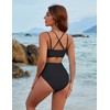 BMJL Womens High Waisted Bikini Sets Modest Tummy Control Swimsuits