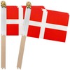 TSMD Denmark Stick Flag Danish Small Mini Hand Held Flags,5x8