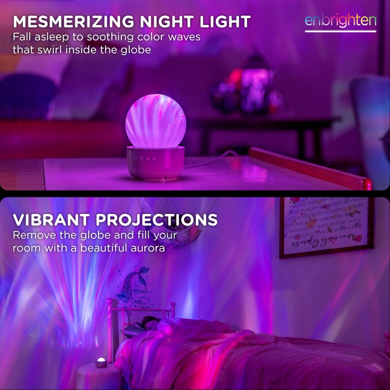 Enbrighten Aurora Crystal-Ball Galaxy Projector – Space, Nebula & Star