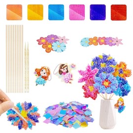 PLLYPE Flower Craft Case Bouquet, Flowers Craft Girls, Craft Set Children from 4 5 6 7 8 Years, Gifts for Girls Toy 5-12 Years Children's Birthday Party