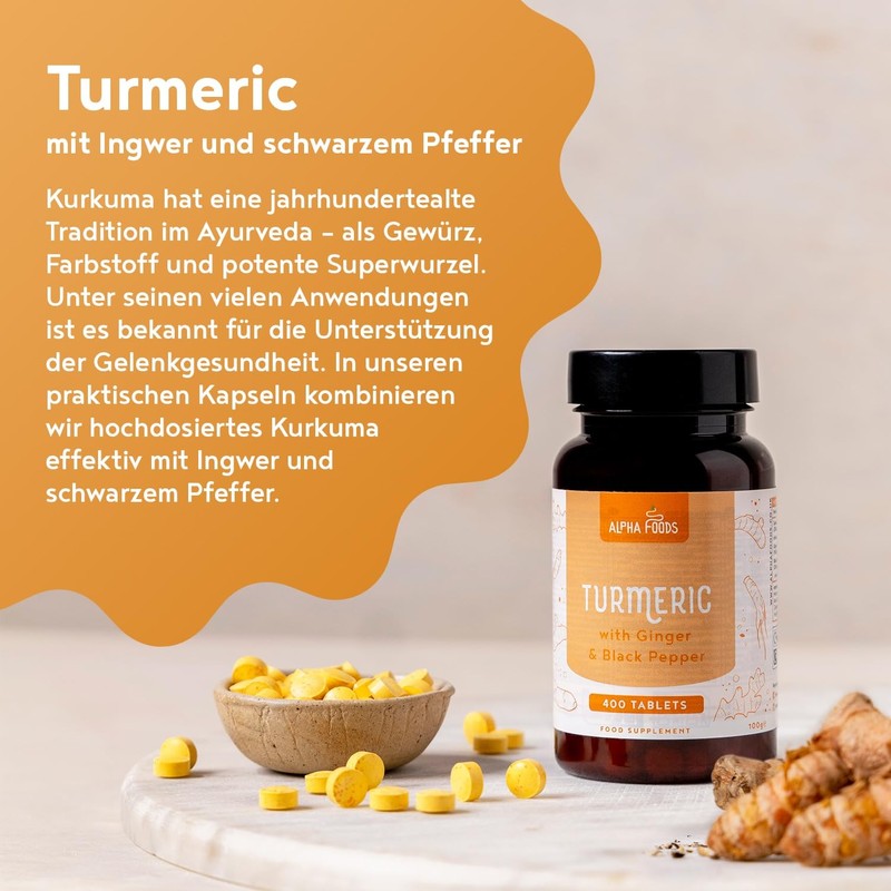 Curcuma Tablets 2500 mg | 400 Turmeric Tablets | Curcumin