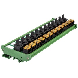 DIN Rail Mount Paddle Rocker Switch Module, 10Amp 250VAC / 50VDC (12 Channel)