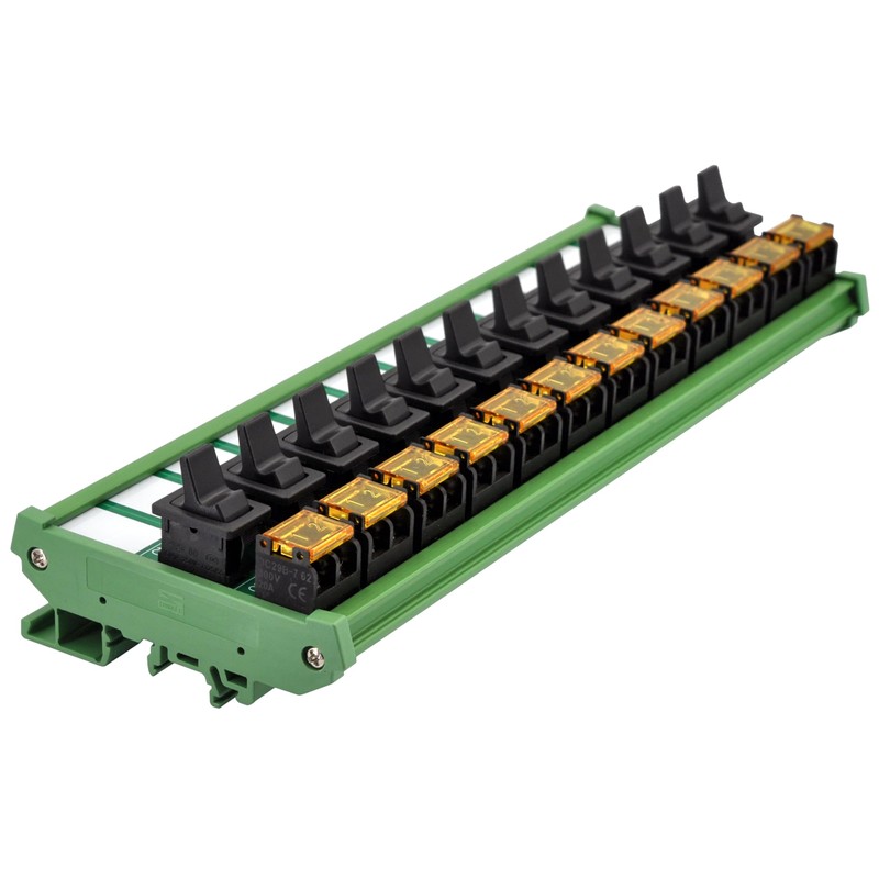 DIN Rail Mount Paddle Rocker Switch Module, 10Amp 250VAC /