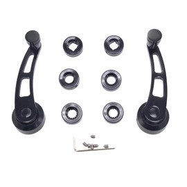 TAKPART Billet Aluminum 4-1/4" Window Crank Handle Kit Compatible for Hot Rod Chevy Ford Chrysler(Black)