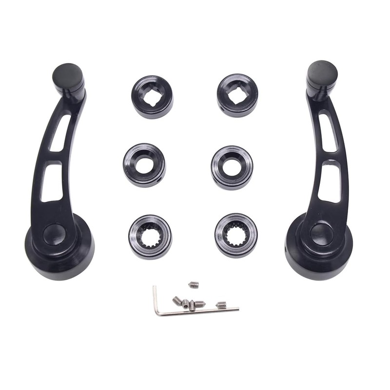 TAKPART Billet Aluminum 4-1/4" Window Crank Handle Kit Compatible for