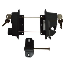 Keystone Black Nylon Polymer Key-Lockable Latch | 2 Sided | Keyed Alike | KLADV-P2-BK-KA