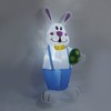 6.5FT High Easter Blue Bunny Holding Easter Egg Inflatable Yard