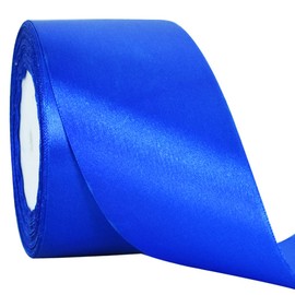 TONIFUL Royal Blue Satin Ribbon 3 Inch X 25yds Solid Silk Ribbons for Gift Wrapping, Craft, Floral Bouquets, Valentine's Day Christmas Decoration，Birthday Gift Wrapping, Wedding Decoration