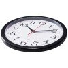 Bernhard Products Black Wall Clock Silent Non Ticking 10 Inch