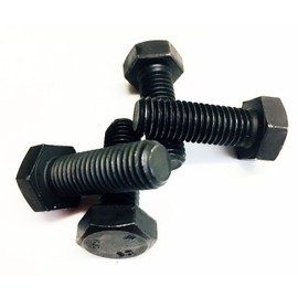 M8 x 50 Black Hex Head Bolt 8.8 Grade High Tensile Steel Hex Bolts DIN 933 (Pack of 4)