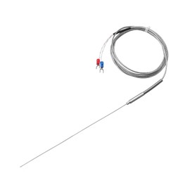 sourcing map K Type Thermocouple Temperature Sensor Probe 1x200mm 6.6ft Wire 0 to 1000°C(32 to 1832°F) Stainless Steel