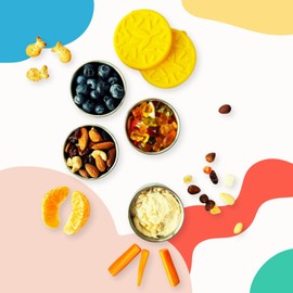 TAVVA 4X3oz Stainless Steel Mini Containers with Lids - Stainless Steel Food Storage, Small Containers for Lunch Boxes