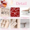 SinSenMa Heart Red Jewelry Box Portable Jewelry Case Boxes Travel