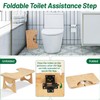 Foldable Bamboo Toilet Stool Squat, 7 Inches Squatting Potty Stool