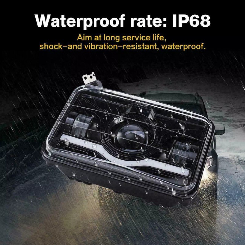 uspart- 4pcs Fit GMC G2500 G3500 Van Trucks 4x6"inch LED