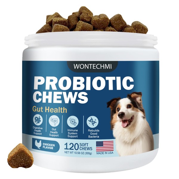 WONTECHMI Probiotics for Dogs, Improve Itchy Skin Itchy Ears, Gut
